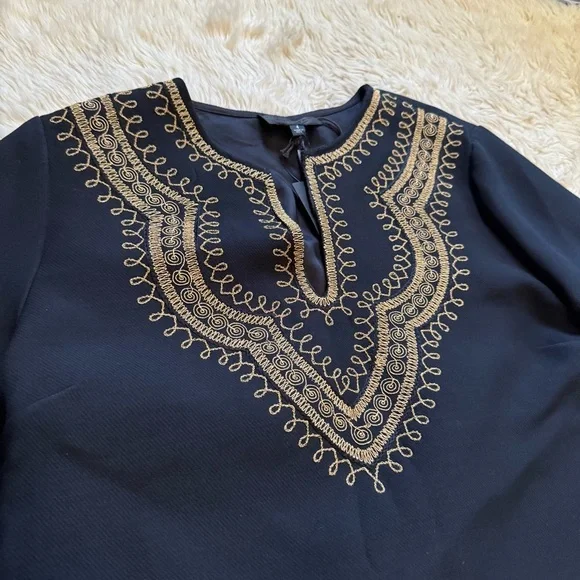 NWT NILI LOTAN Karine Embroidered Will and Silk Blend Tunic - Size 4 - Picture 5 of 9